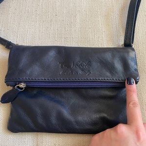 T Nobile Navy Fold Over Satchel
